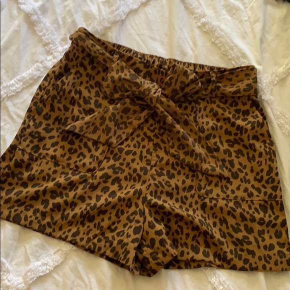 a new day Pants - “A New Day” Leopard Tie Shorts
